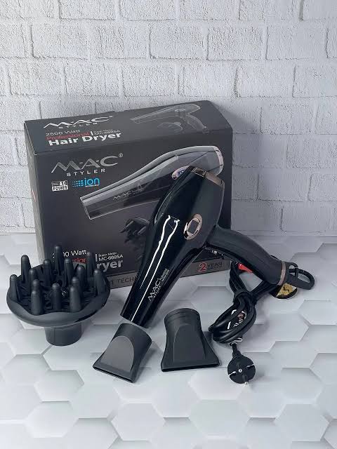 سشوار مک مدل MC-6685 موتور سنگین با باد سرد و متمرکزکننده