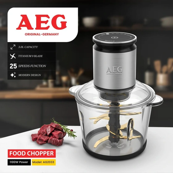 خردکن آ ا گ مدل AG2033 ظرفیت ۳ لیتر با ۹ تیغه