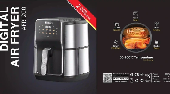سرخ کن فلر مدل AFR1200 ظرفیت ۹ لیتر بدون روغن