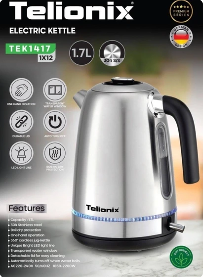 کتری برقی تلیونیکس مدل TEK1417 استیل