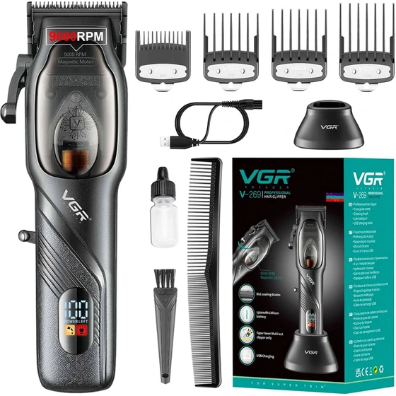 ماشین اصلاح وی جی آر مدل V-269 با تیغه استیل ضد زنگ