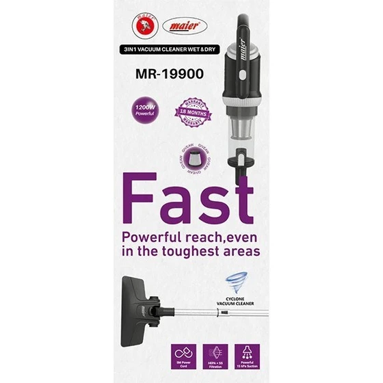 جارو برقی مایر مدل MR19900 ظرفیت ۱۲۰۰ وات