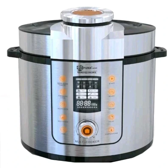 زودپز برقی فوما مدل FU-2064 ظرفیت ۶ لیتر چند کاره با بدنه استیل ضد زنگ