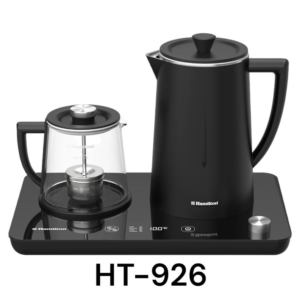 چای ساز دیجیتال همیلتون مدل HT926 ظرفیت ۱.۷ لیتر با کتری استیل ضد زنگ